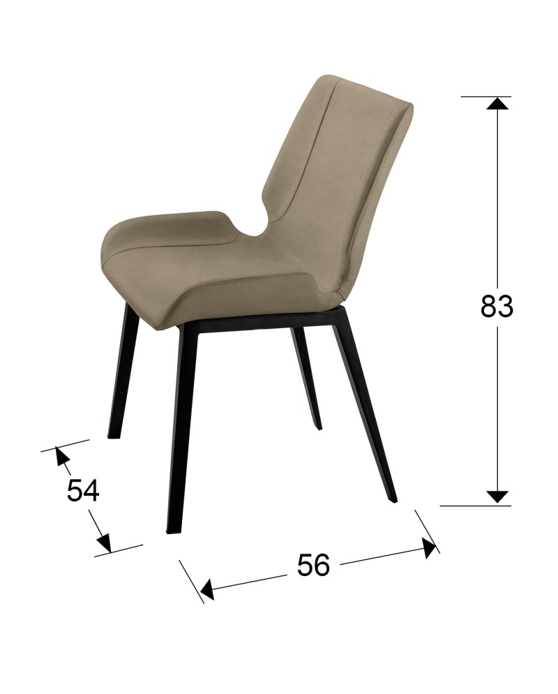 SILLA ·KIARA· NEGRO/BEIGE